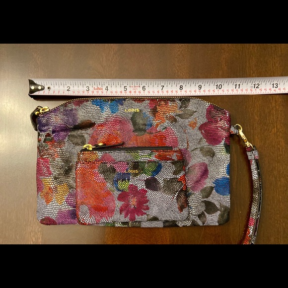 LODIS Leather Clutch With Mini/ Makeup - Picture 5 of 7